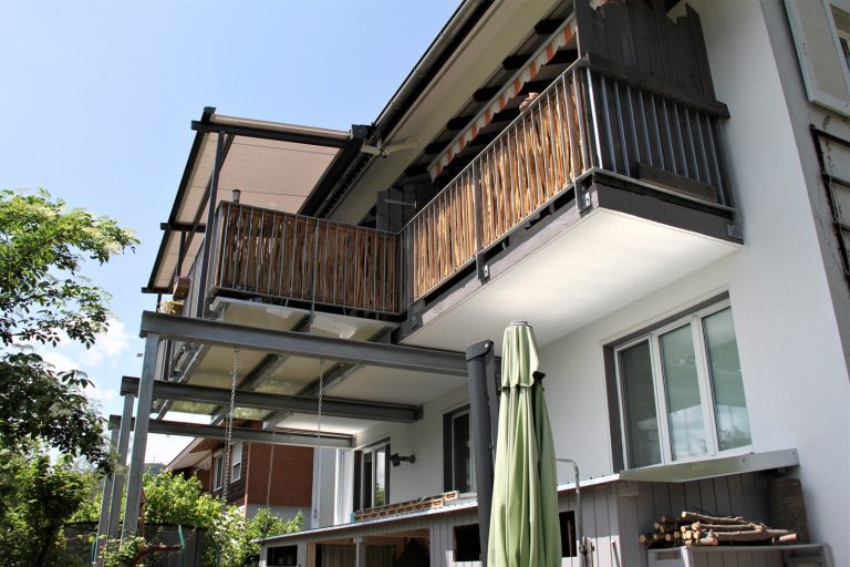 Pergola durch Balkonvergrösserung