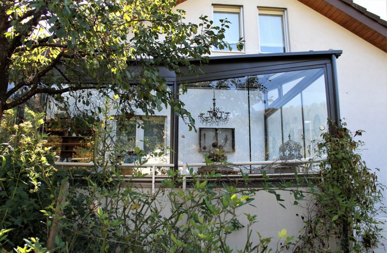 Sitzplatzverglasung auf Terrasse